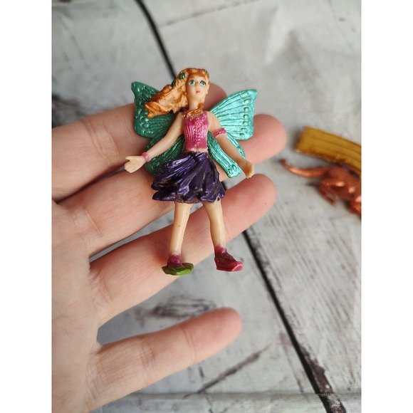 Safari LTD 2008 Fairy Girl Figure Violet Fantasy Mythical Figure W/dragon - Picture 6 of 8